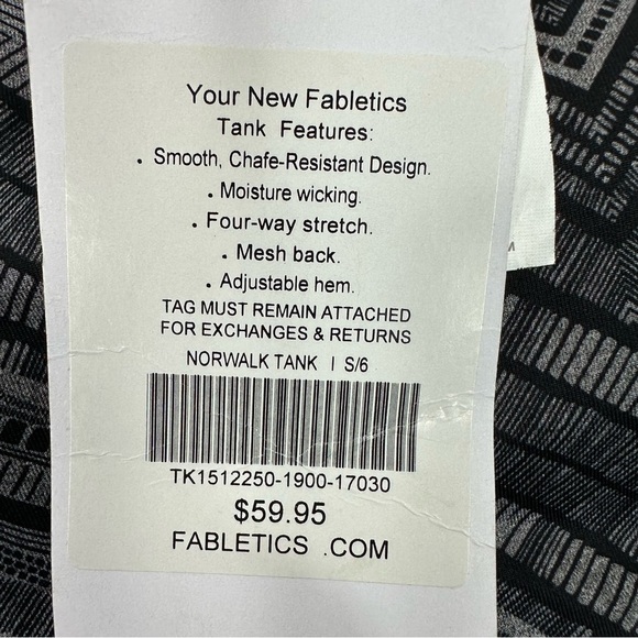 FABLETICS Tank Bra Sz S Norwalk Taos Print NWT Workout - Picture 10 of 11